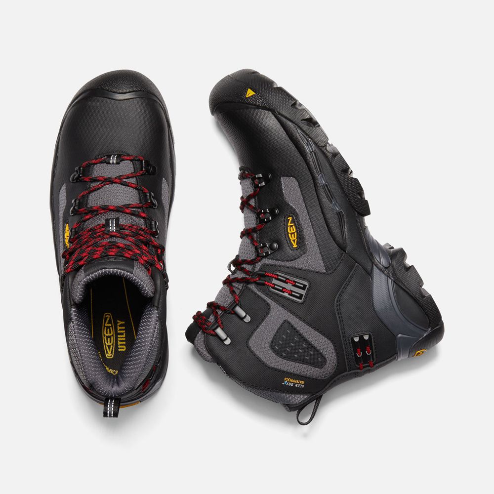 Keen Trekking Bot Erkek Siyah - St. Paul 6\" Wp (Carbon-Fiber Toe) - Türkiye VDGZ50391